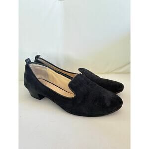 Vince Camuto Nova Loafers 7 Black Suede Flats Academia Office Career Comfort